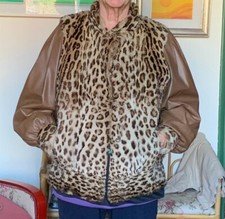 giacca di pelliccia ocelot originale