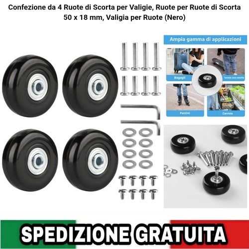 Set ruote ricambio valigia - 4,