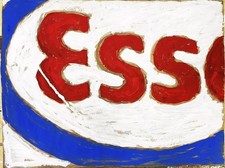 MARIO SCHIFANO-  SERIGRAFIA MATERICA SU CARTA DA PACCO  CM 60 X 80