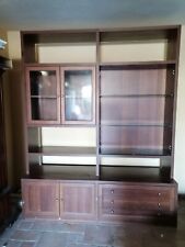 mobile soggiorno classico, credenza, vetrina a vista, libreria  in legno 