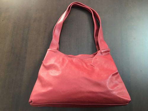 Borsa rossa vintage pelle - borsa,