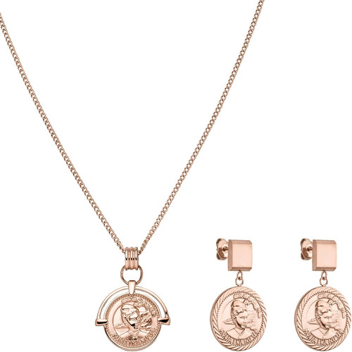 Collana e orecchini con - –,
