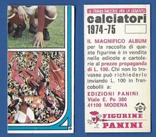 FIGURINA CALCIATORI PANINI