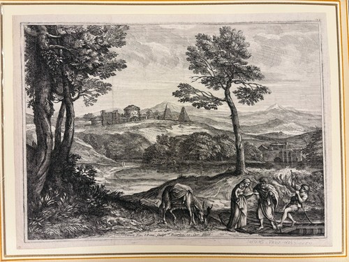 Stampa antica fuga in - antica, “fuga