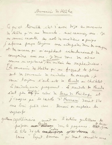 Jean cocteau manoscritto - cocteau,