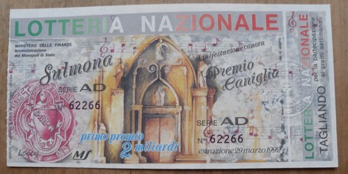 Biglietto lotteria nazionale - biglietto,