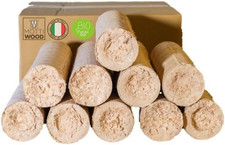 Tronchetti Legno Faggio,10Kg, Bricchetti per Stufe, Caminetti, Forni Pizzeria, 8