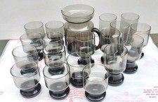 Vintage Smoked Glass Glass
