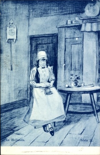 Cartolina artistica donna - , in