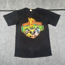 T-shirt vintage Mighty Morphin Power Rangers taglia S Super Legends PS2 Nintendo DS
