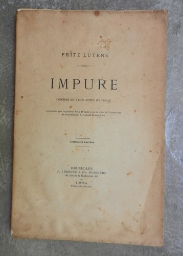 Impure comédie trois - comédie,
