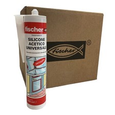 Scatola 25 Pezzi Silicone Acetico Antimuffa Trasparente Fischer