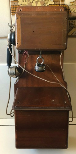 Antico telefono legno da - antico,