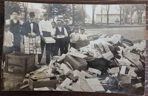 C1908 fire aftermath post - c1908,