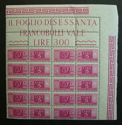 1955 italia blocco valori - blocco, 10