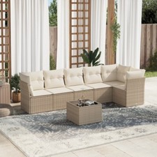 7-tlg. Garten-Sofagarnitur mit