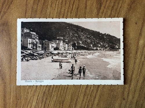 Cartolina alassio spiaggia - alassio,