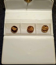 Set 3 monete colore oro Papa Giovanni Paolo II Paolo II Vaticano Santo Set Papale