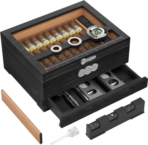 Cedar wood cigar humidor - wood,