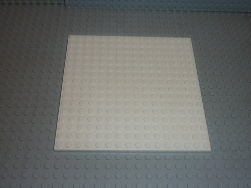 Plaque lego white plate - white,