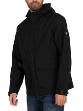 Lyle & Scott Uomo Giacca con cappuccio, Nero