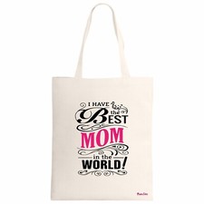 borsa ecru scritta best mom