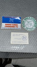 RADIO IVREA CANAVESE : 2 ADESIVI STICKER + 1 BIGLIETTO DA VISITA RADIO