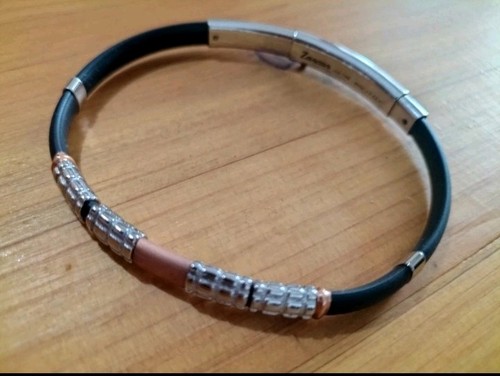 Bracciale zancan uomo caucciù - bracciale,