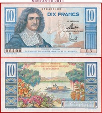AFRICA EQUATORIALE FRANCESE "et du Cameroun" 10 FRANCHI 1957 P 29 XF++ spedizione gratuita