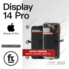 APPLE DISPLAY IPHONE 14 PRO ORIGINALE RIG+SENSORE PROX NO ERRORE PARTE ORIGINALE