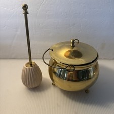 Calderone vintage per pentola a fuoco o macchia con bacchetta pomice usato in ottime condizioni