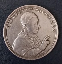 Medaglia Papale in Argento Clemente XIV 1773 La Cacciata dei Gesuiti