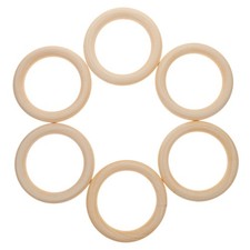  6 pezzi cerchi vuoti in legno anelli vuoti rotondi non finiti cerchi in legno