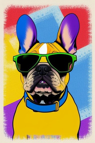 Cool bulldog francese - bulldog, con