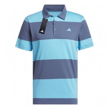 Polo Adidas Golf a righe larghe - Blu - TUTTE LE TAGLIE