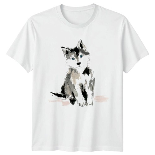 Shirt acquerello husky - t-shirt,