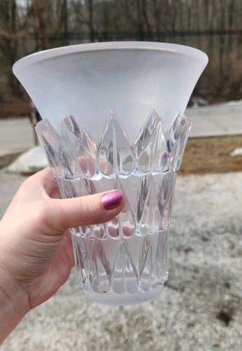 Lalique vaso fogliame feuilles
