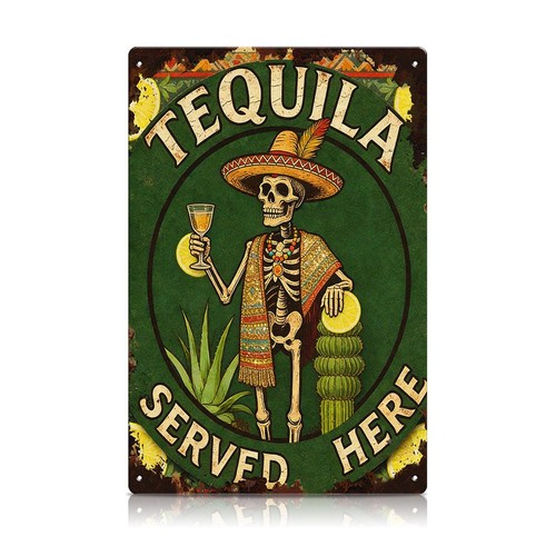 Insegna latta metallo tequila