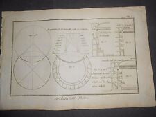 1790 INCISIONE DIDEROT LAMARCK ARCHITETTURA TEATRI SUPPL. PL. 5 TEATRI