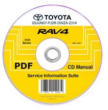 Toyota RAV4  (2000-2005) manuale officina su cd  (In ITALIANO. Leggi)