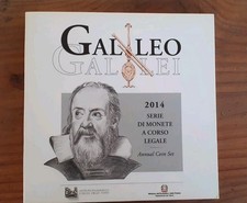 Serie divisionale Zecca monete in euro composta da 9 valori anno 2014 2€ Galileo