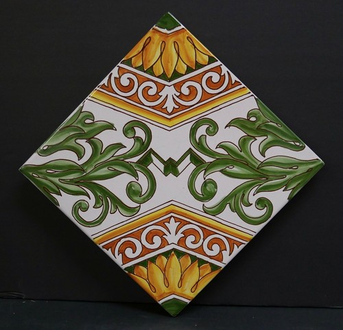 Italian vintage decorated - vintage, tile