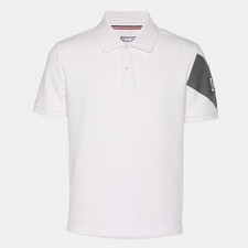 Polo Moncler bianca in jersey