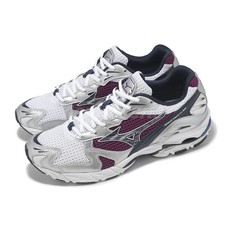 Scarpe Mizuno Wave Rider 10 bianco viola uomo unisex casual lifestyle D1GA2104-14