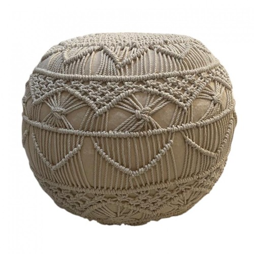 Pouf marrone cotone bodrum - pouf,