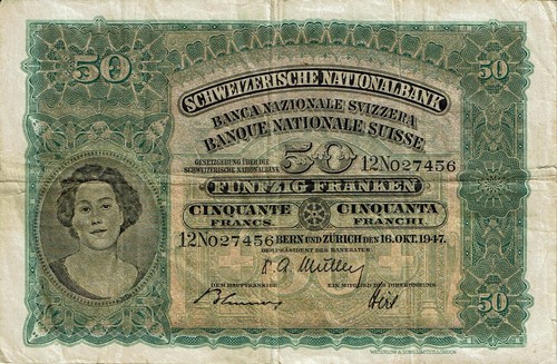 Svizzera banconota da 50 - -,