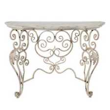 CONSOLLE FERRO BATTUTO BIANCA