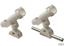 PORTACANNE ORIENTABILE A 2 POSIZIONI IN NYLON BIANCO ROBUSTISSIMO BARCA GOMMONE 