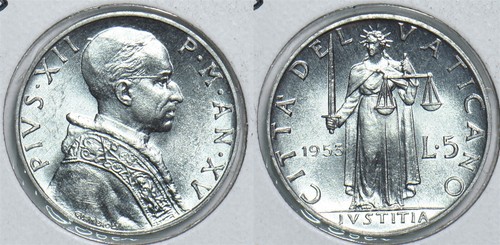 Vaticano 1953 2038 lire - vaticano, vs