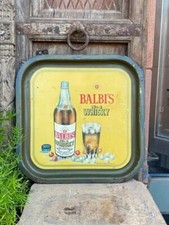 Vecchio Balbi's vintage n. 1 Vassoio di latta da portata pubblicitario marca liquori whisky